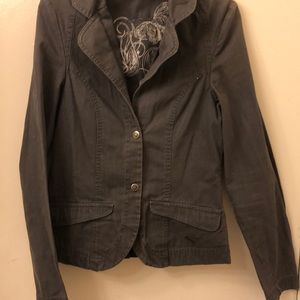 Puma xs jean jacket charcoal colored new